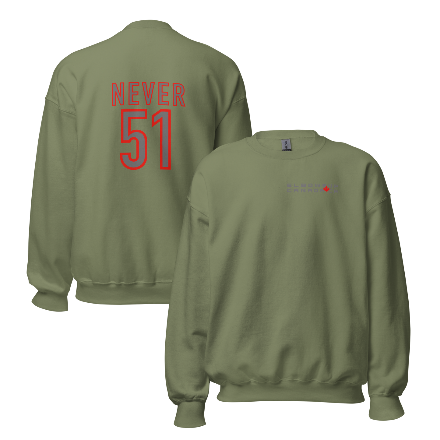 Unisex Elbows Up / Never 51 Sweatshirt