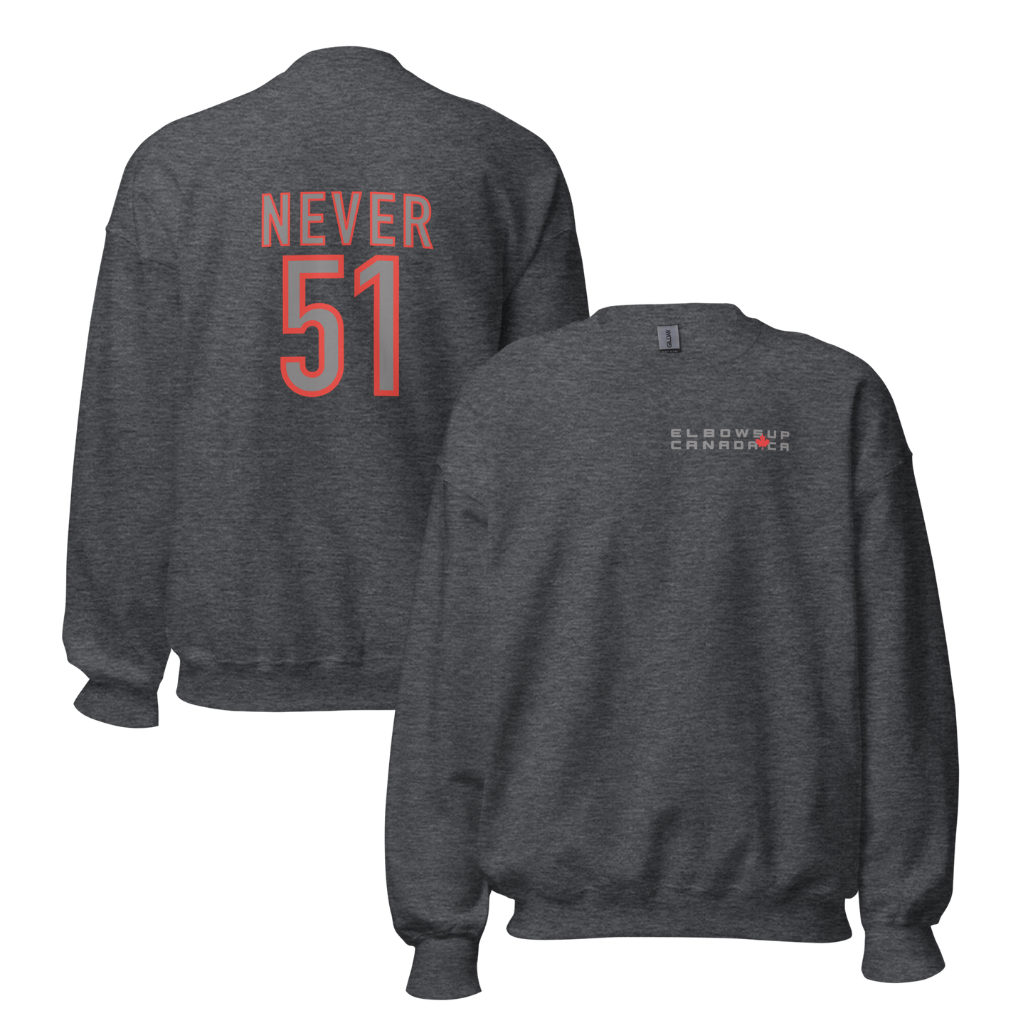Unisex Elbows Up / Never 51 Sweatshirt
