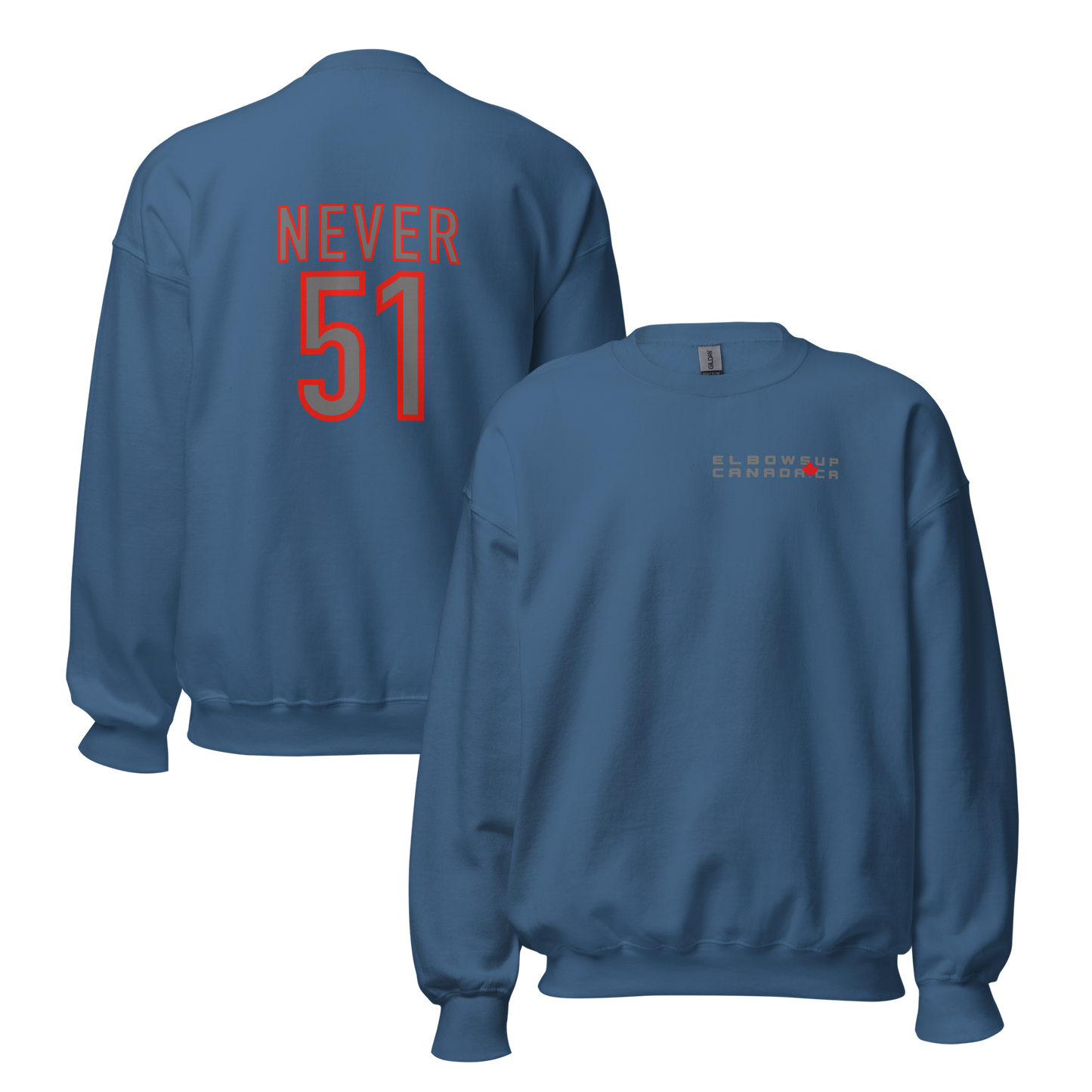 Unisex Elbows Up / Never 51 Sweatshirt
