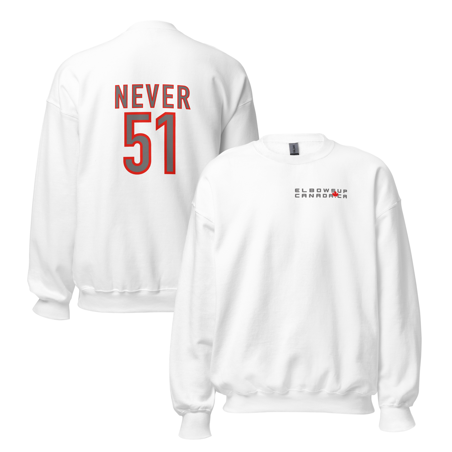 Unisex Elbows Up / Never 51 Sweatshirt