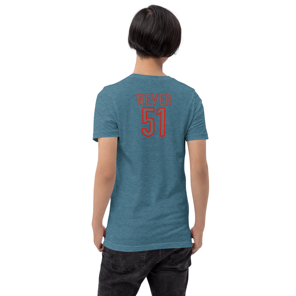 Unisex Snug Cut Elbows Up/ Never 51 t-shirt