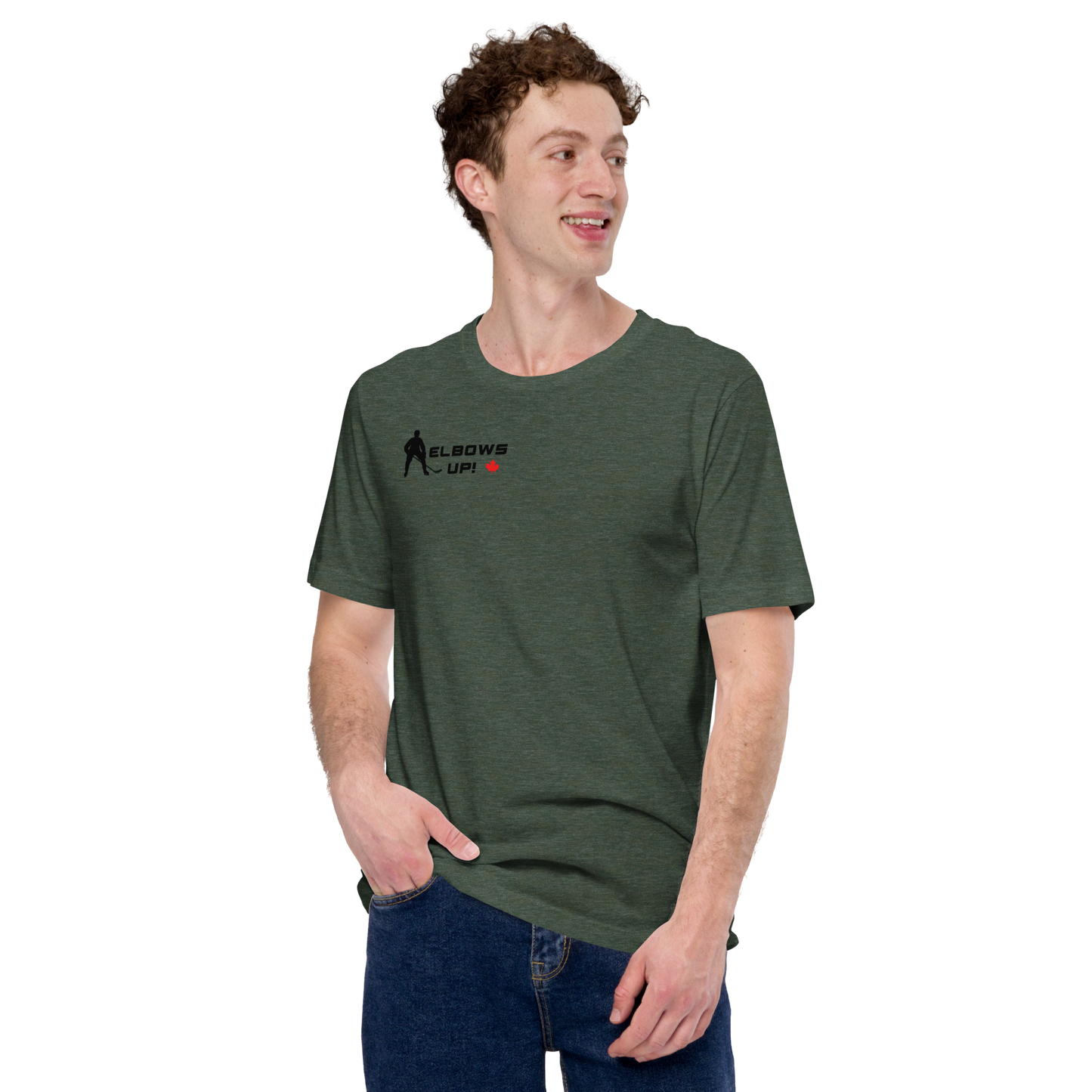 Unisex Snug Cut Elbows Up/ Never 51 t-shirt