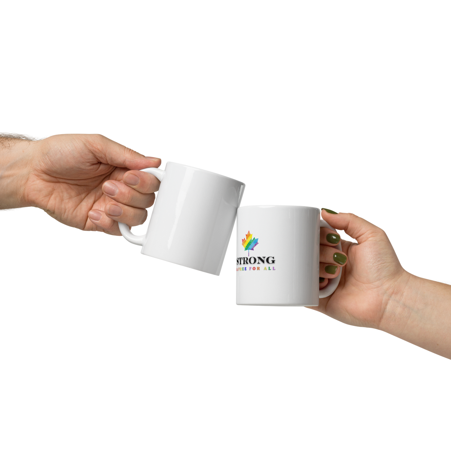 Strong and Free For All - with Pride mug