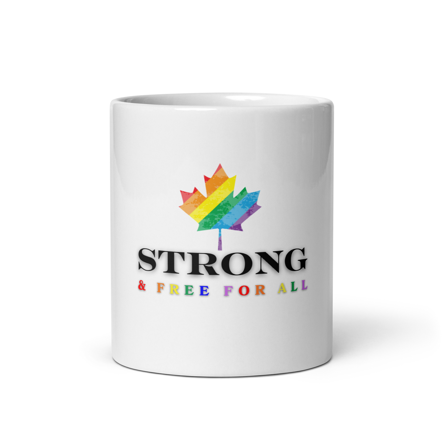 Strong and Free For All - with Pride mug