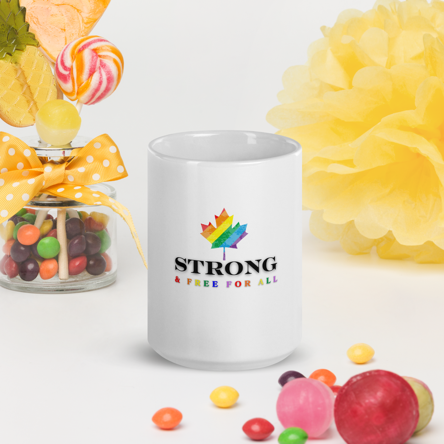Strong and Free For All - with Pride mug